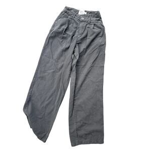 Black princess Polly crossover wide leg, high-rise pants